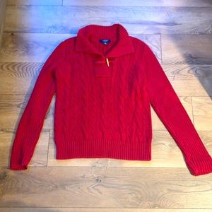 CHAPS SWEATER RED SZ L